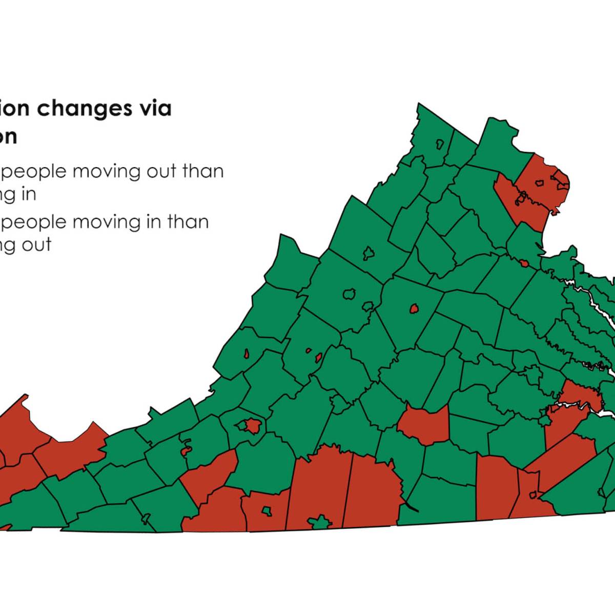 New census data shows a switch: More people are now moving into Virginia than out
